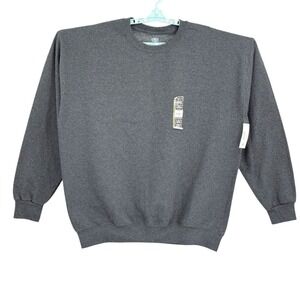 Athletic Works Mens Fleece Dark Gray Sweatshirt 4XL (58-60) Moisture Wicking NWT